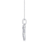 Starlight Heart-to-Heart - A Fashionable And Luxurious Diamond Jewelry Pendant Set With 1-carat Moissan Diamond S925 Sterling Silver And Platinum Plating